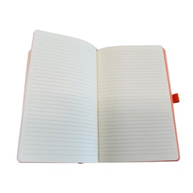 Unical Castelli® Tucson Edge Medium Ivory Notebook – Black & Orange