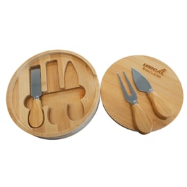 Unical Harper Mini Bamboo Cheese Server Board & Knife Set